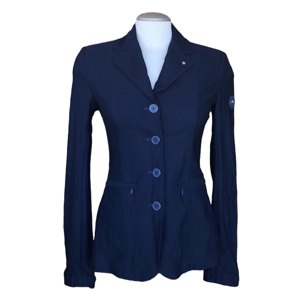Schockemohle | NWT Air Cool Show Jacket Navy Fitted Equestrian Riding Preppy